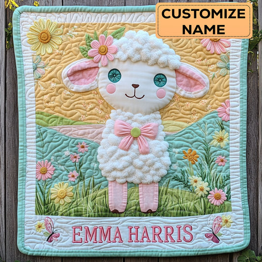 Sweet Lamb CW2207050CL Personalized Baby Quilt