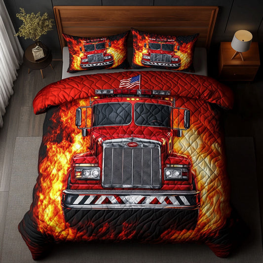 Firefighter Fire Truck WU1102077CL Duvet Cover Set