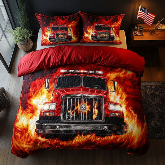Firefighter Fire Truck WU1102079CL Duvet Cover Set