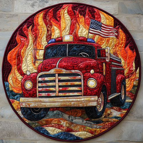 Firefighter WU2203083CL Quilted Round Mat