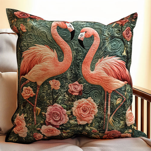 Flamingo Floral WX0303122CL Quilt Pillow Case