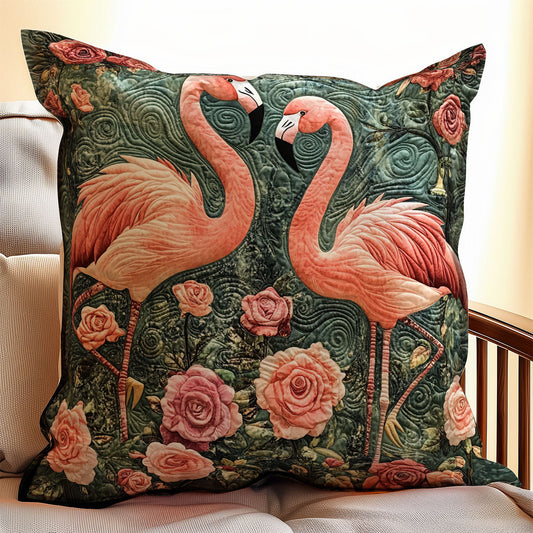 Flamingo Floral WX0303122CL Quilt Pillow Case