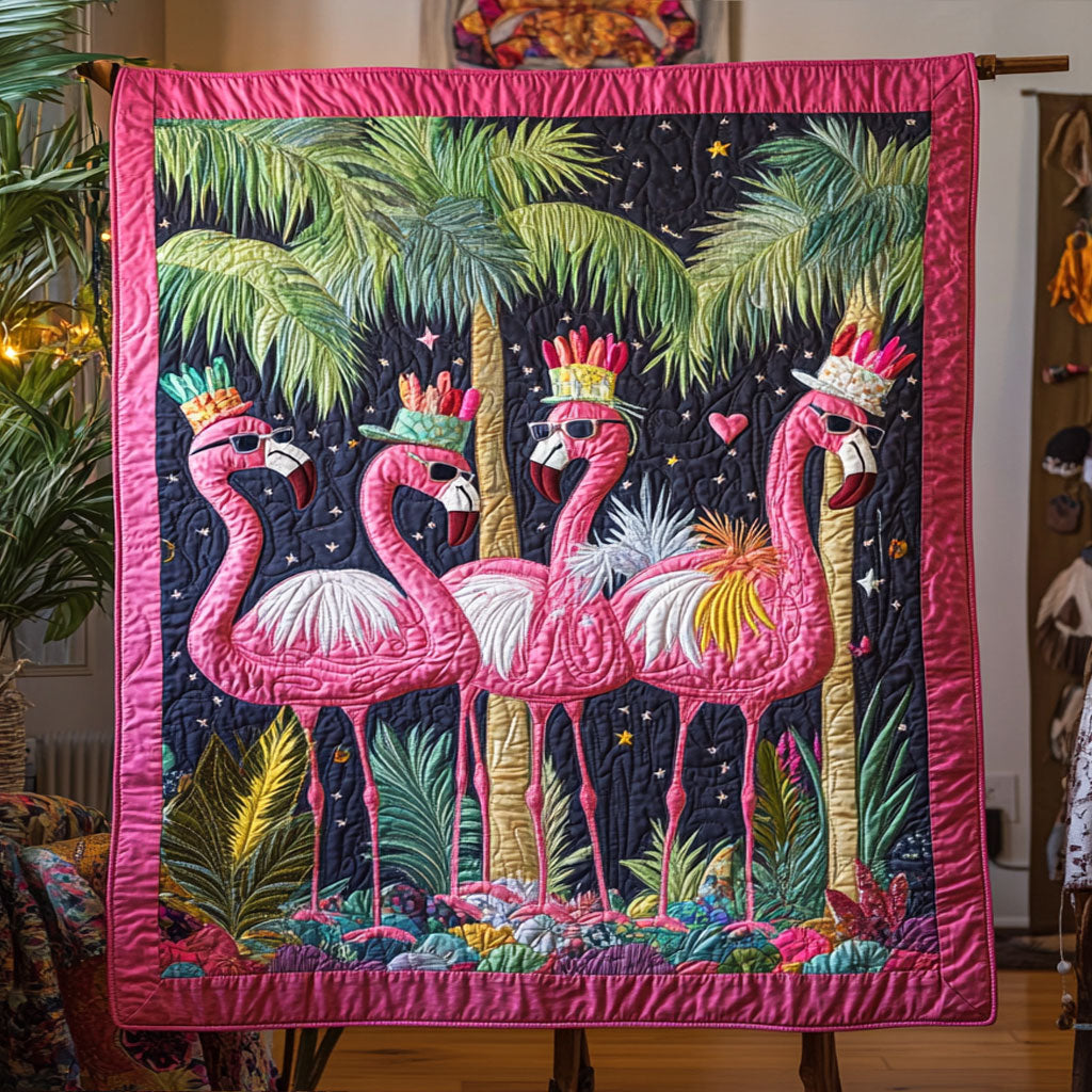 Flamingo Party WY0808021CL Quilt