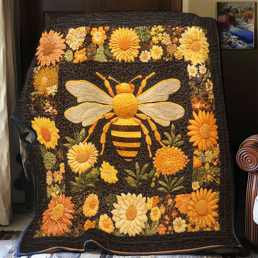 Floral Bee WX2103016CL Quilt
