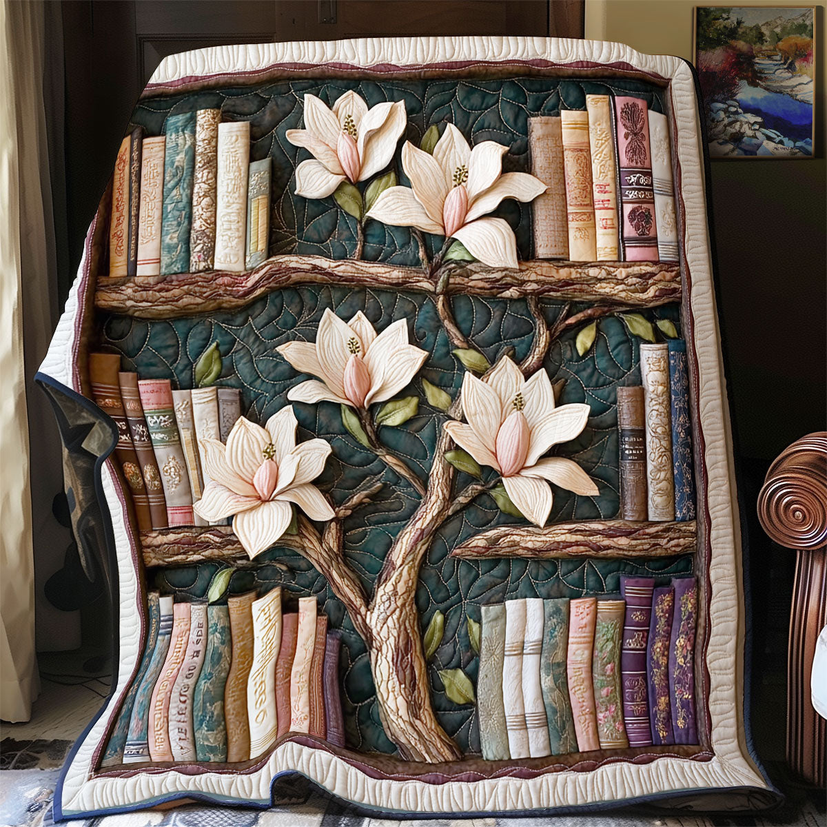 Floral Bookshelf WX2203018CL Quilt