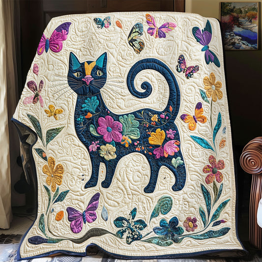Floral Cat WX1703021CL Quilt