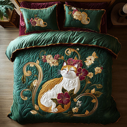 Floral Cat WX1703125CL Duvet Cover Set