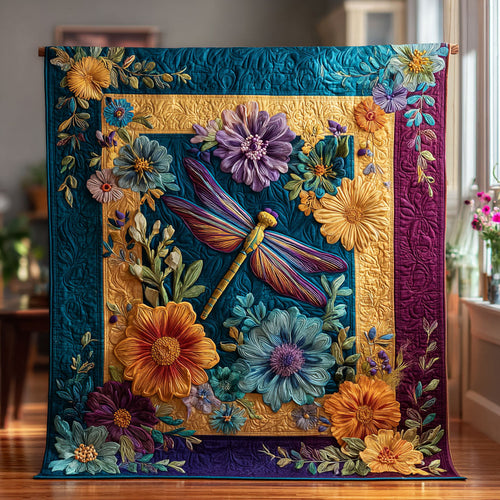 Floral Dragonfly CW1308058CL Quilt