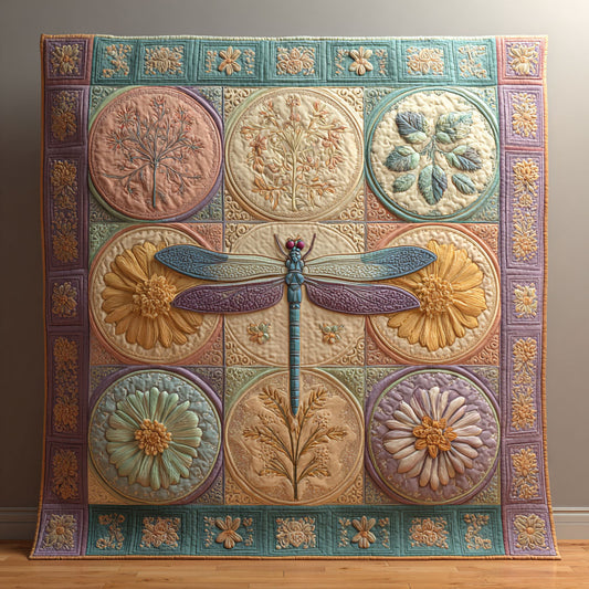 Floral Dragonfly Dream CW1308060CL Quilt