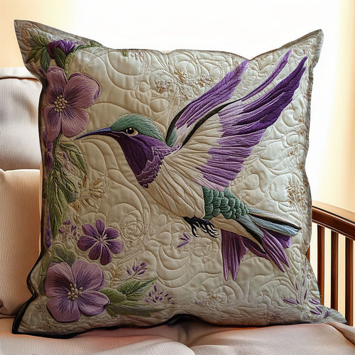 Floral Hummingbird WX0303127CL Quilt Pillow Case