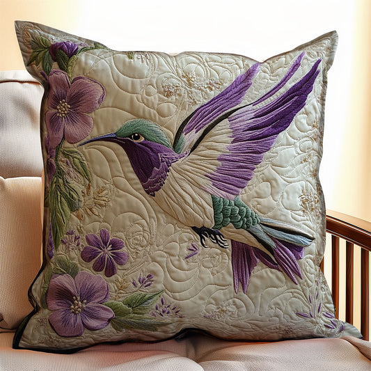 Floral Hummingbird WX0303127CL Quilt Pillow Case