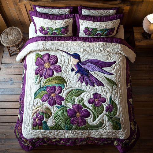 Floral Hummingbird WX2103091CL Duvet Cover Set