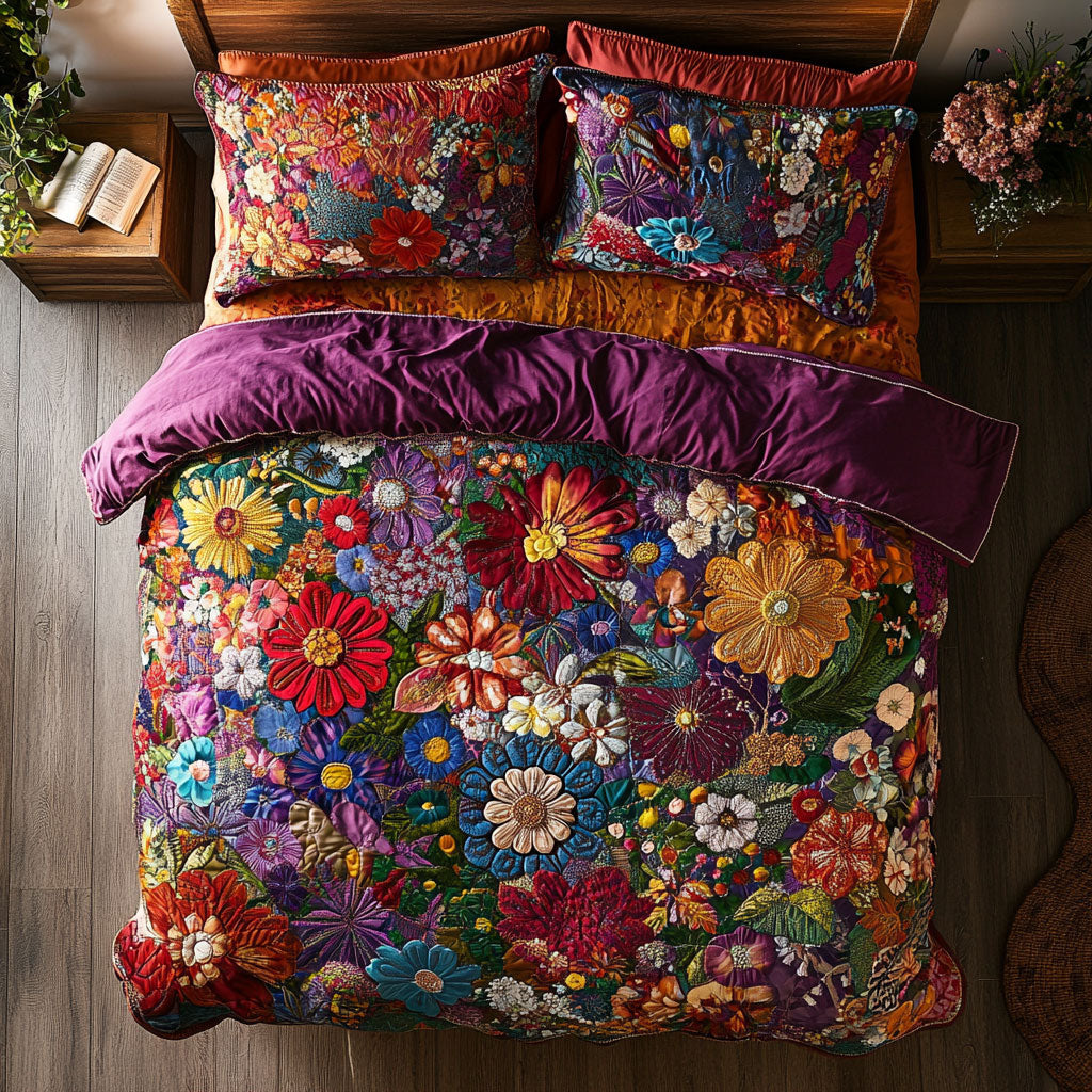 Floral Patchwork WU2301003CL Duvet Cover Set