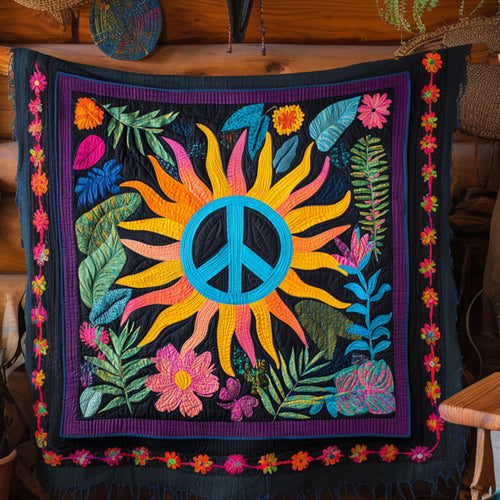 Floral Peace Sign WY0708073CL Quilt