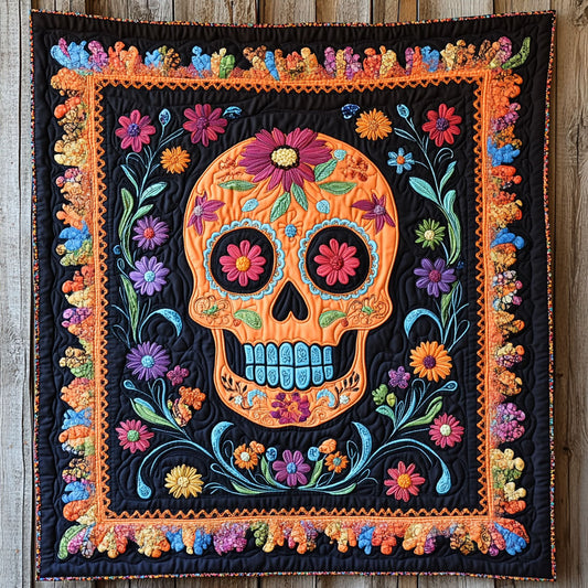 Floral Skull CW0508009CL Quilt