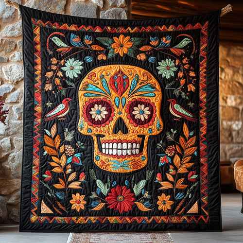 Floral Skull CW0508011CL Quilt