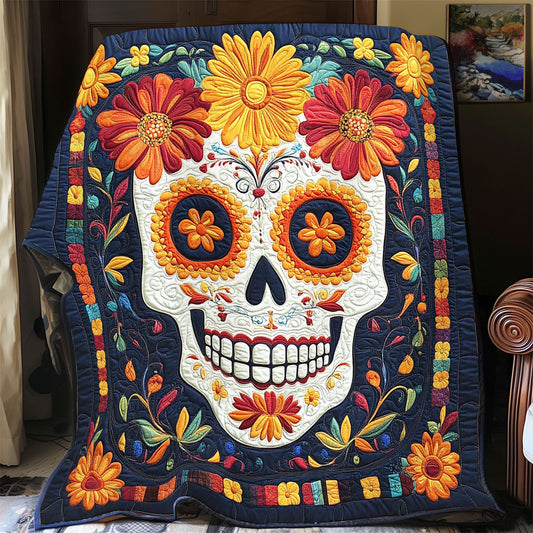 Floral Skull WX1403021CL Quilt