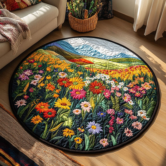 Flower Garden WX2103119CL Quilted Round Mat