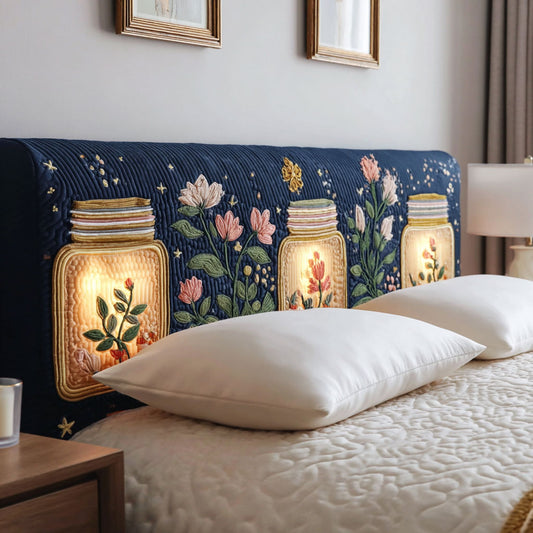 Flower Jars WJ2412003CL Quilted Headboard Slipcover