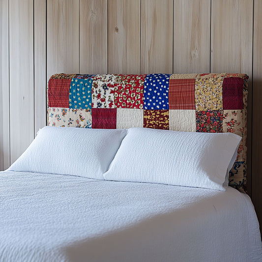 Flower Patchwork WJ1712012CL Quilted Headboard Slipcover