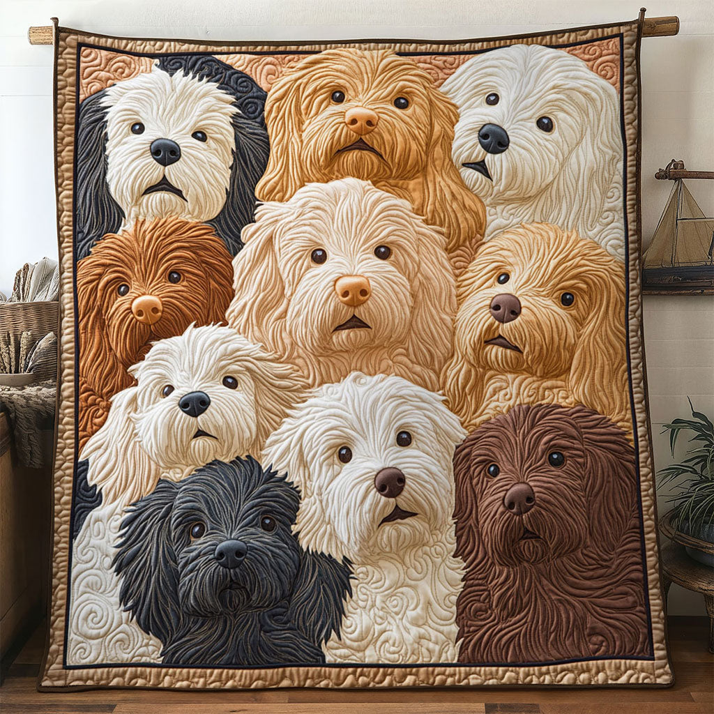 Fluffy Love Golden Doodle WN1511041CL Quilt