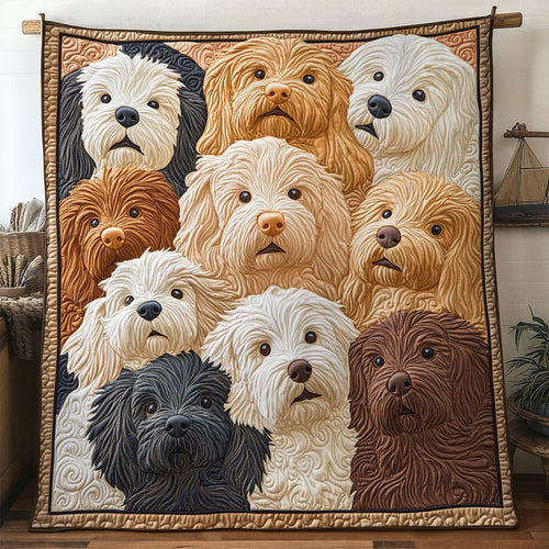 Fluffy Love Golden Doodle WN1511041CL Quilt