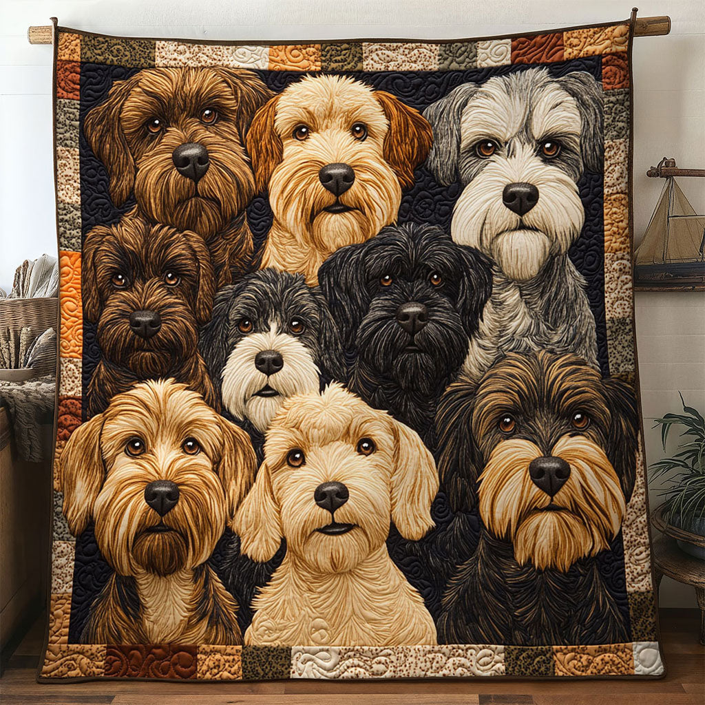 Fluffy Miniature Schnauzer WN1511042CL Quilt