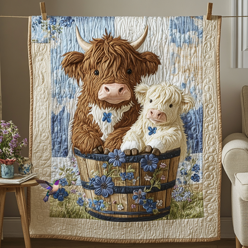 Baby Cute Highland Cow YR1112010CL Quilt