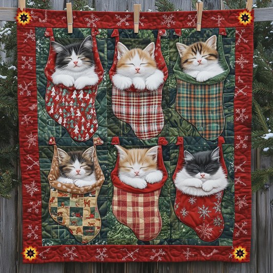 Cat Christmas YR1112007CL Quilt