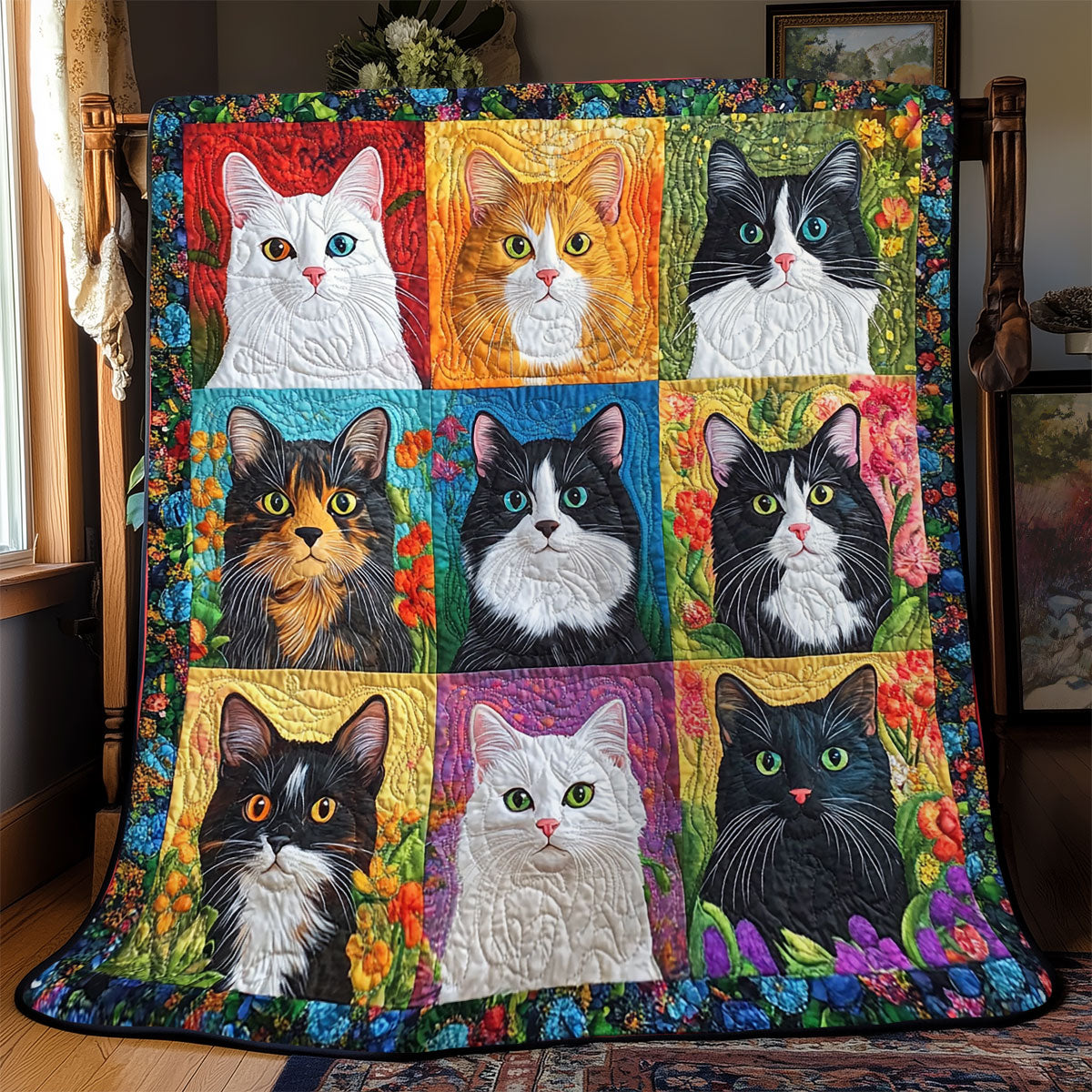 Garden Cat YR0602037CL Quilt
