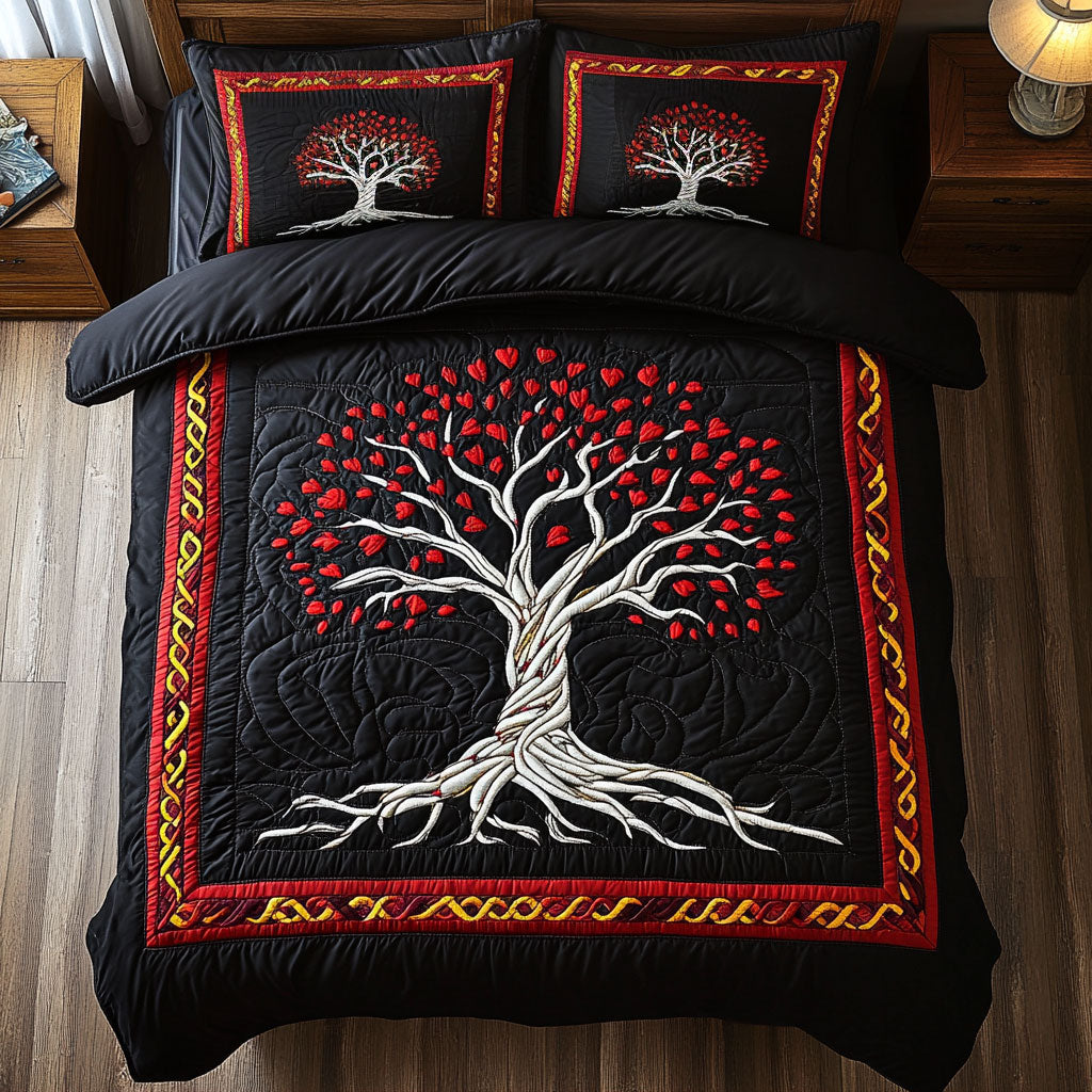 Geometric Border Tree WY0708051CL Duvet Cover Set