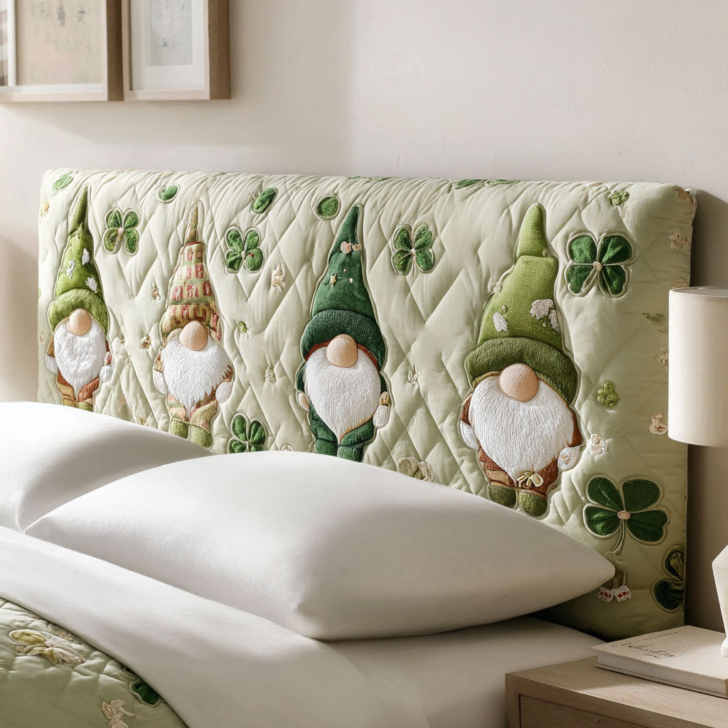 Gnome Luck Be Cozy WJ0501046CL Quilted Headboard Slipcover