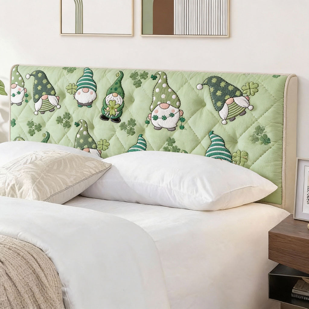 Gnome Lucky Clover WJ3112005CL Quilted Headboard Slipcover