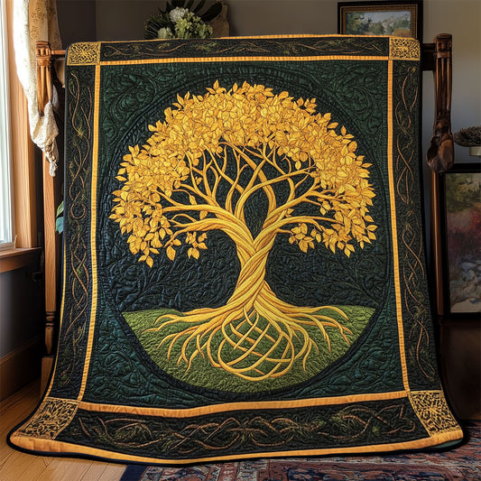 Gold Tree Of Life YR0602022CL Quilt