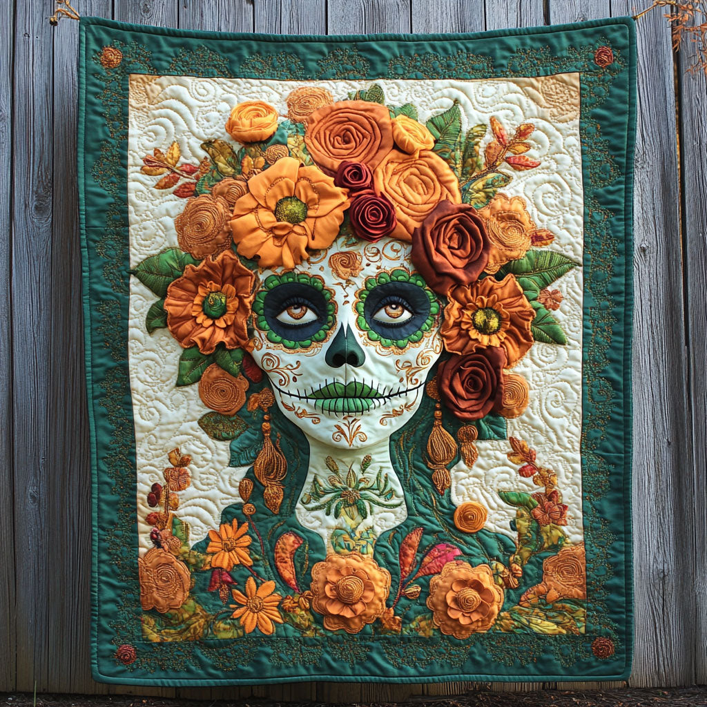 Golden Dawn Skull Woman WN0908035CL Quilt