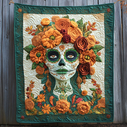 Golden Dawn Skull Woman WN0908035CL Quilt