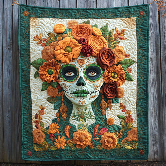 Golden Dawn Skull Woman WN0908035CL Quilt