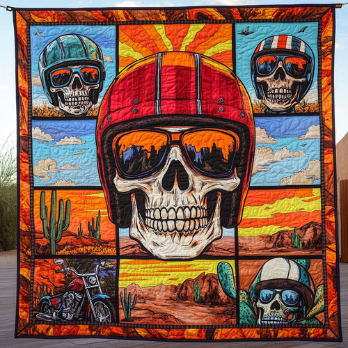 Golden Dusk Skull WN0908037CL Quilt