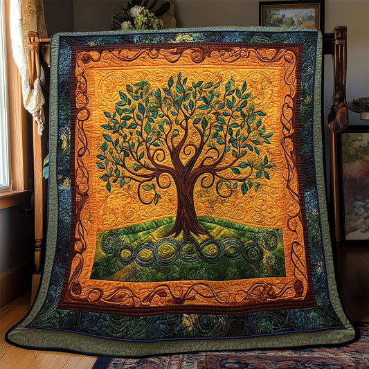 Golden Leaves of Life YR0402039CL Quilt