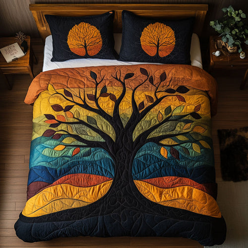 Golden Sunset Tree WY0708054CL Duvet Cover Set