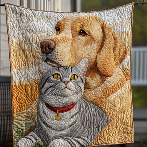 Goldie And Cat WU2612108CL Quilt