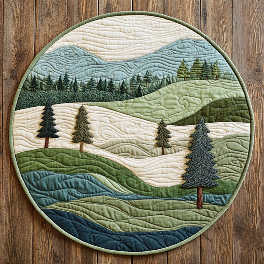 Golf Course WU2203040CL Quilted Round Mat