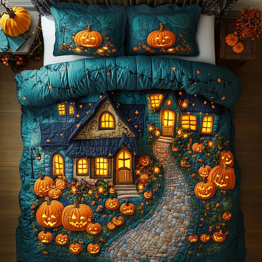 Halloween Village WY0708032CL Duvet Cover Set