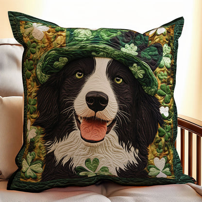 Happy Border Collie WX1703088CL Quilt Pillow Case