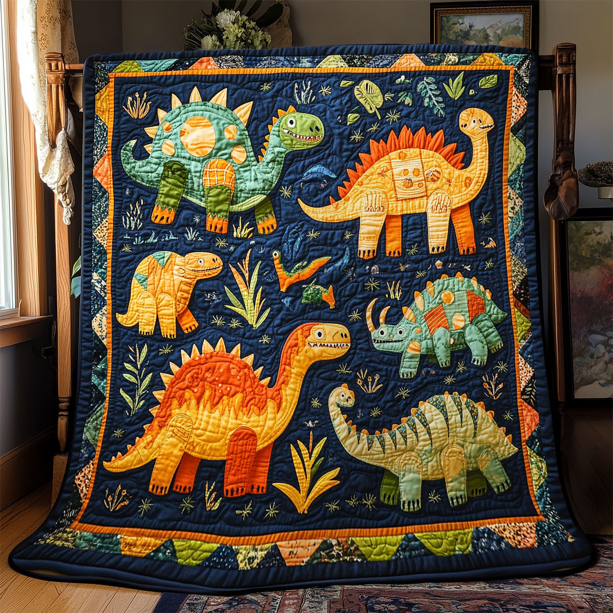 Happy Dino Land YR0802012CL Quilt