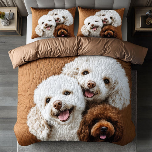 Happy Poodles WU1102009CL Duvet Cover Set