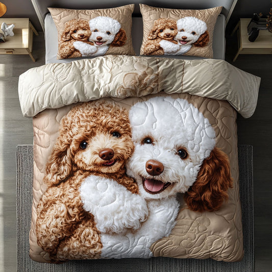 Happy Poodles WU1102061CL Duvet Cover Set