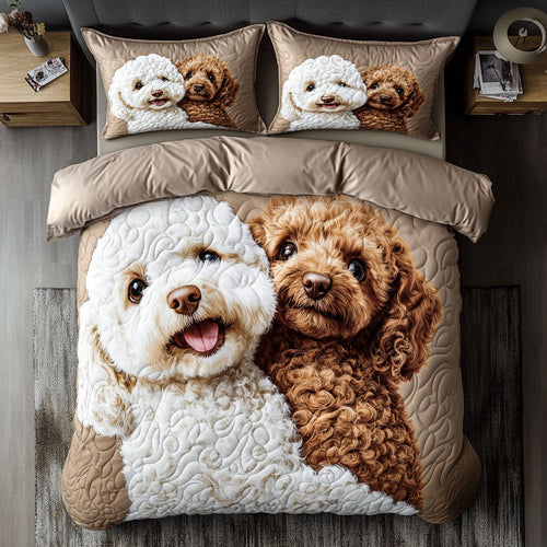 Happy Poodles WU1102062CL Duvet Cover Set