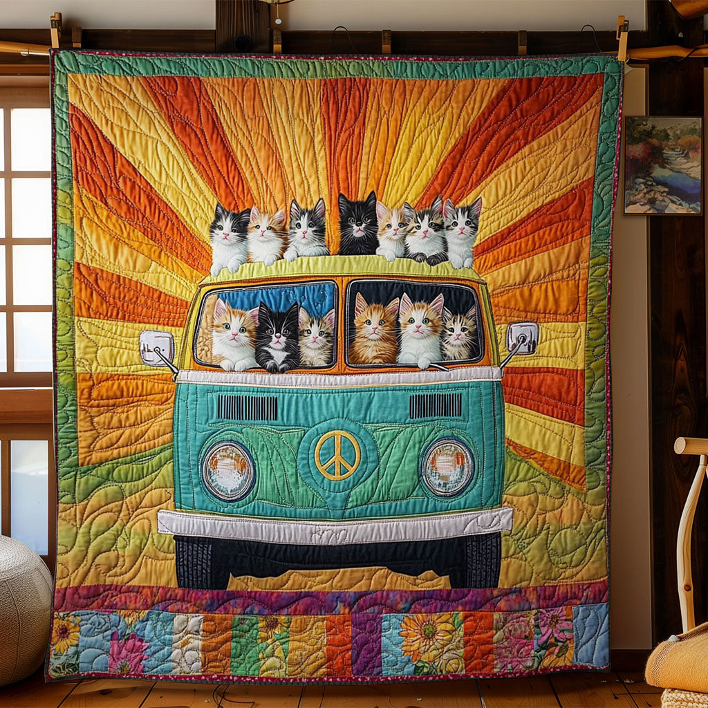 Happy Van Cat WN1511093CL Quilt