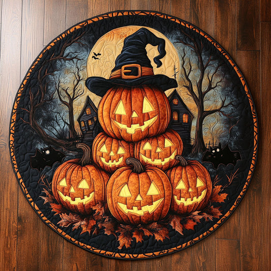 Haunted Glow CW0508017CL Quilted Round Mat